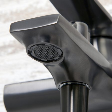 Смеситель WasserKRAFT Wiese 8401 для ванны с душем, оружейная сталь 