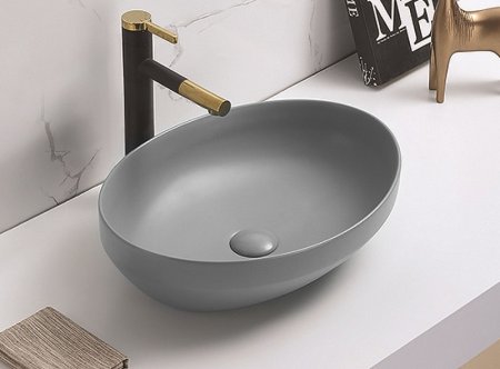 Раковина-чаша CeramaLux 50 78590MH Светло-серая матовая 