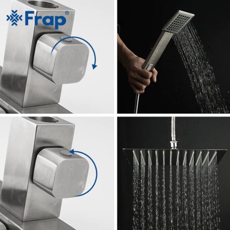 Душевая система Frap H803 F24803 Нержавеющая сталь 