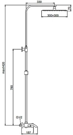 Душевая система Frap H803 F24803 Нержавеющая сталь 
