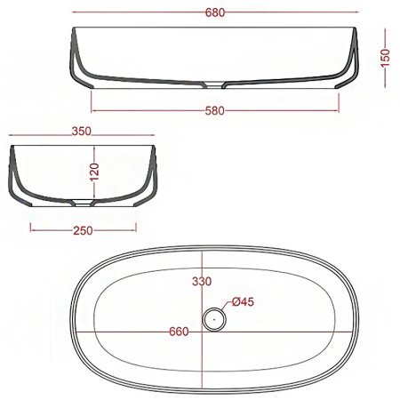 Раковина-чаша Artceram Cognac 68 COL005 05 00 Белая матовая 
