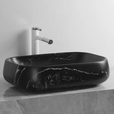 Раковина-чаша Ceruttispa 57 CR0086 MMB2 СТ9547 Черный матовый мрамор 