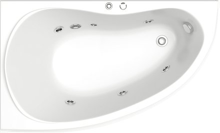 Акриловая ванна Bas Алегра 150 см L с г/м + средство 