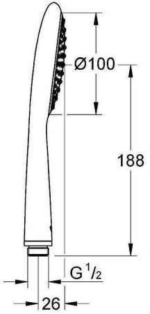 Ручной душ Grohe Rainshower Solo 27338000 Хром 