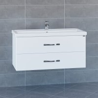 Тумба Санта Виктория 100 подвесная с умывальником Фостер 100