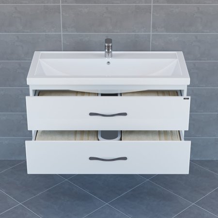 Тумба Санта Виктория 100 подвесная с умывальником Фостер 100 