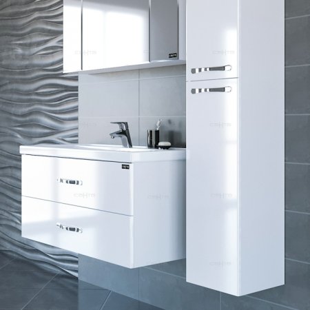 Тумба Санта Виктория 100 подвесная с умывальником Фостер 100 