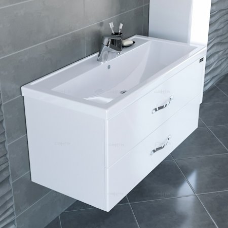 Тумба Санта Виктория 100 подвесная с умывальником Фостер 100 