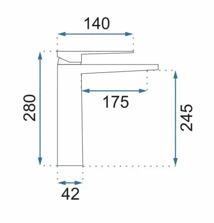 Смеситель для раковины без донного клапана Rea Parker REA-B4810 