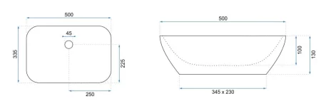 Раковина 50х33,5 см Rea Celia REA-U1952 