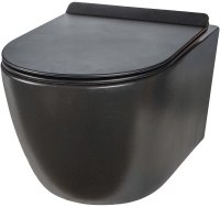 Унитаз Creto Logan L1 1001-002-L1BLMAT подвесной Черный матовый с сиденьем Микролифт