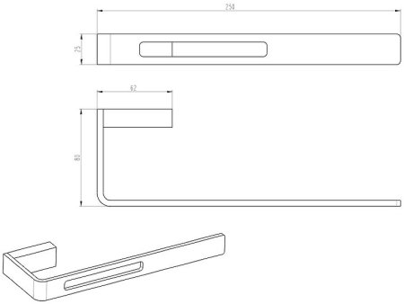 Полотенцедержатель Boheme Q 10945-SGM Антрацит глянец 