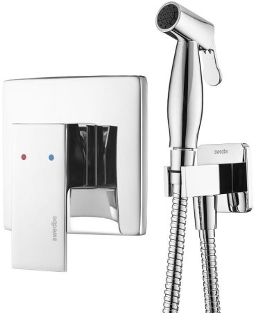Гигиенический душ со смесителем Swedbe Platta 5526 Хром 