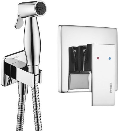 Гигиенический душ со смесителем Swedbe Platta 5526 Хром 