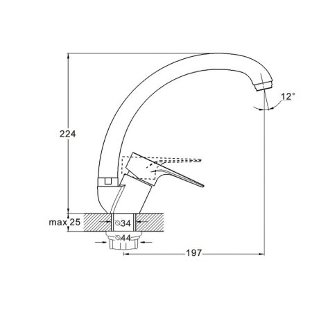 Смеситель G-lauf PUD-4146 для кухонной мойки 