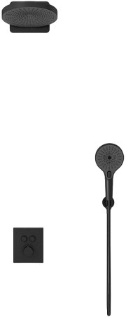 Душевая система Vincea Inspire VSFW-3I21T1MB с термостатом Черная матовая 