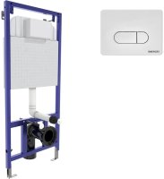 Инсталляция Berges Novum 040231 для унитаза с Белой клавишей смыва