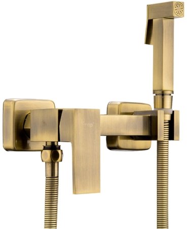 Гигиенический душ со смесителем Frap F7504-4 Бронза 