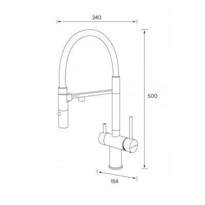 Смеситель для кухонной мойки Paulmark Magneto Ma213118-CR 