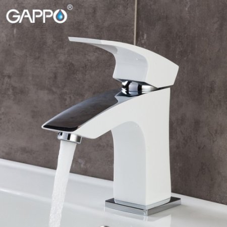 Смеситель для раковины Gappo G07 G1007-7 Белый Хром 