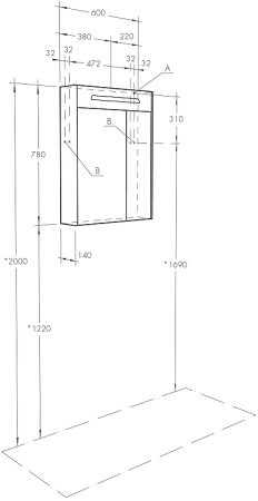 Зеркальный шкаф Aquaton Сильва 60 1A216202SIW60 с подсветкой Дуб фьорд 