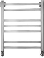 Полотенцесушитель водяной Energy Techno 600x400 форма лесенка, квадратный профиль, нержавеющая сталь, нижнее/диагональное/боковое подключение 3/4", 630мм х460 мм, все для подключения в комплекте