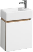 Тумба с раковиной Aquaton Эклипс М 45 L 1A172801EK49L подвесная Белый Эбони светлый