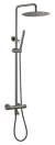 Душевая система с термостатом Boheme UNO 468-T-GM сталь 