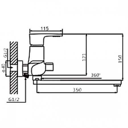 Cмеситель для ванны ViEiR V174041 Хром 