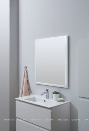 Зеркало Aquanet Nova Lite 75 белый LED 