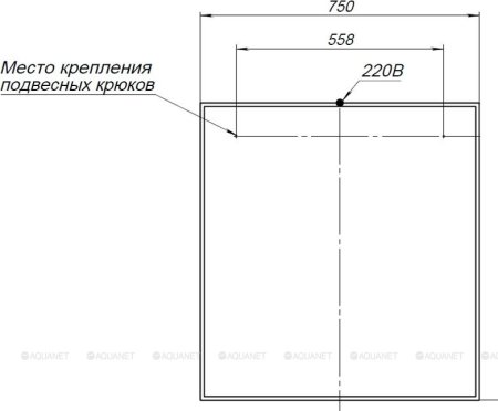 Зеркало Aquanet Nova Lite 75 белый LED 
