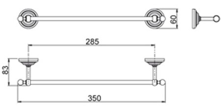 Полотенцедержатель Paini Duomo 88CR001 Хром 