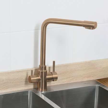 Смеситель для кухни Melana F9505HC Бронза 