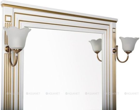 Зеркало Aquanet Паола 90 белый/золото 