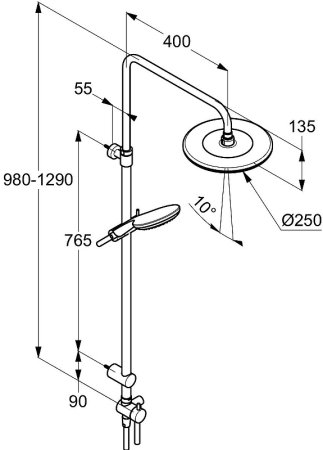 Душевая система Kludi Freshline 6709005-00 Хром 