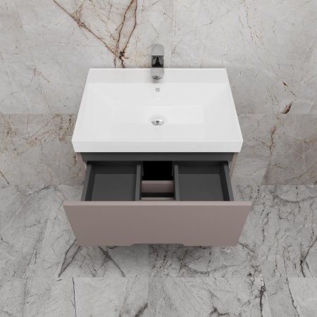 Тумба напольная Style Line "Матис 70" под ASTI 70 (2 ящика), ТАУП ТЁМНЫЙ, ЭМАЛЬ 