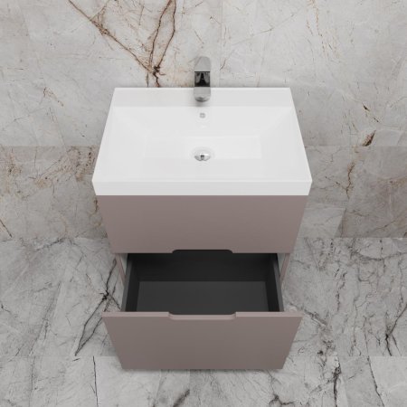 Тумба напольная Style Line "Матис 70" под ASTI 70 (2 ящика), ТАУП ТЁМНЫЙ, ЭМАЛЬ 