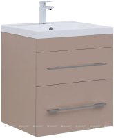 Тумба с раковиной Aquanet Верона 60 капучино (2 ящика)