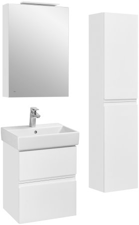 Зеркальный шкаф Roca Oleta 50 L A857643501 с подсветкой Белый матовый 