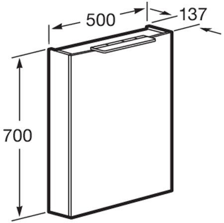 Зеркальный шкаф Roca Oleta 50 L A857643501 с подсветкой Белый матовый 
