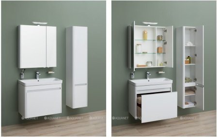 Зеркало-шкаф Aquanet Орлеан 80 белый 