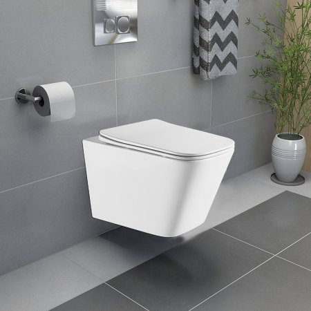 Унитаз Azario Teramo AZ-0052-UQ подвесной Белый с сиденьем Микролифт 