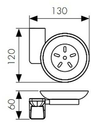 Мыльница Kaiser KH-4503 Бронза 