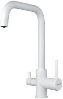 Смеситель для кухни с подключением фильтра Shevanik S228C, белый