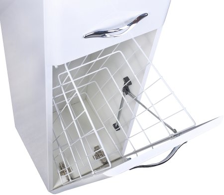 Шкаф пенал Style Line Каре Люкс Plus 30 СС-00002325 с бельевой корзиной Белый 