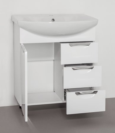 Тумба под раковину Style Line Жасмин 70 Белый глянец 