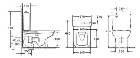 Унитаз-компакт Orans Ceramic WM-9903 с микролифтом 