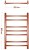 Полотенцесушитель электрический (лесенка) Bauedge Stil DB-0033, 50x80 см 