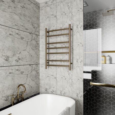 Полотенцесушитель электрический (лесенка) Bauedge Stil DB-0033, 50x80 см 