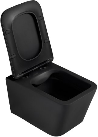 Унитаз Abber Rechteck AC1201MB подвесной Черный матовый с сиденьем Микролифт 